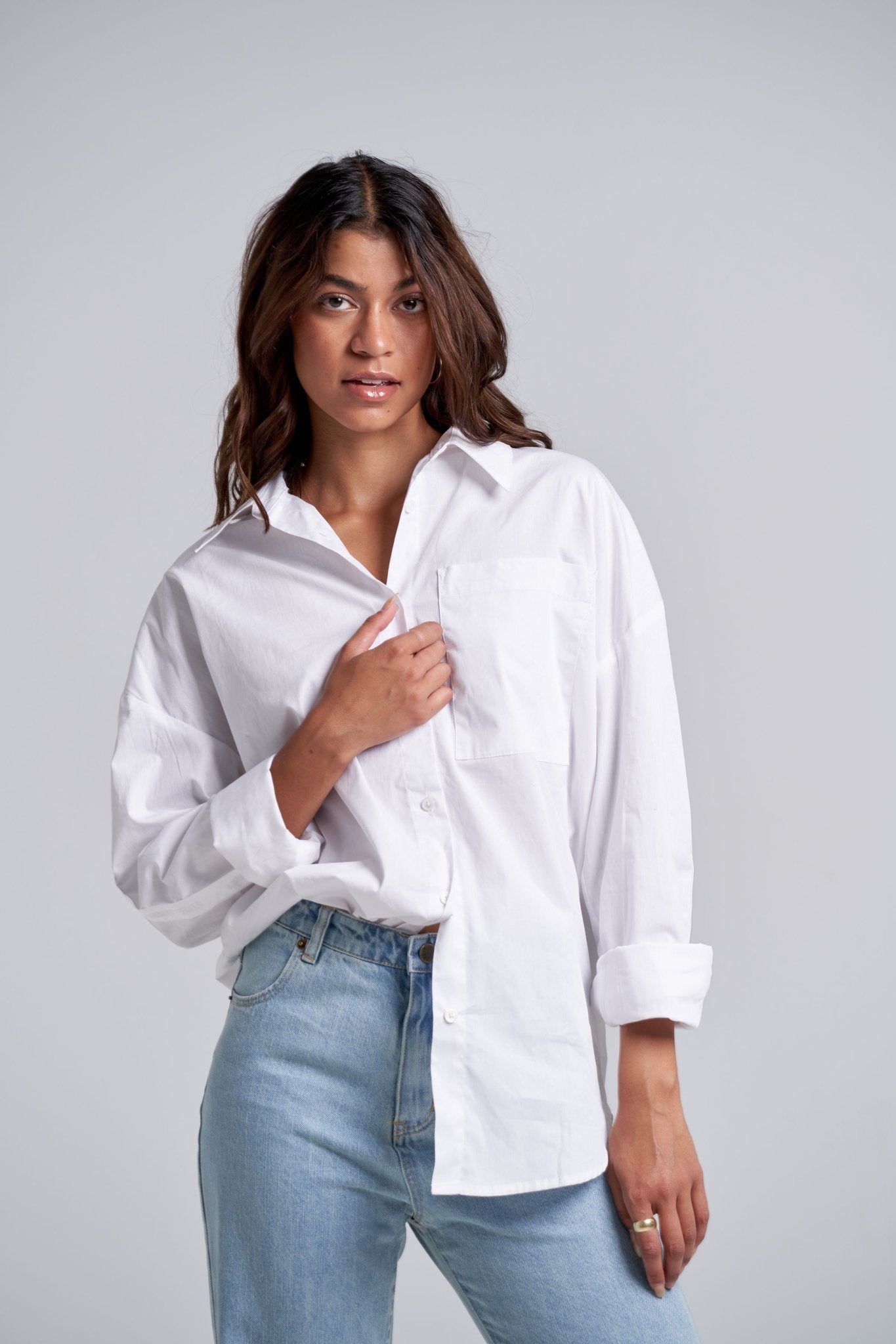 Oversized Cotton shirt - S T Y L E L A U N D R Y