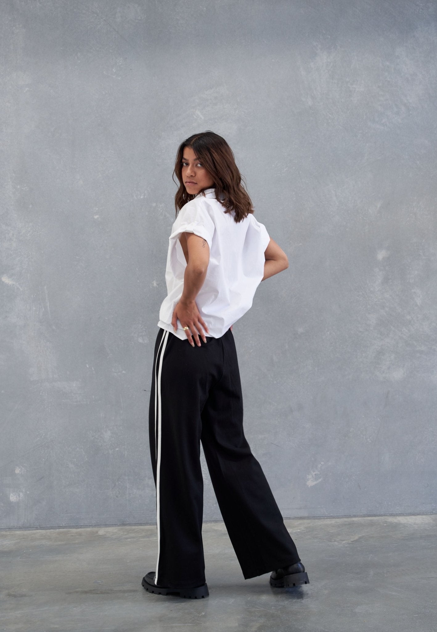 WIDE LEG JERSEY PANT - S T Y L E L A U N D R Y